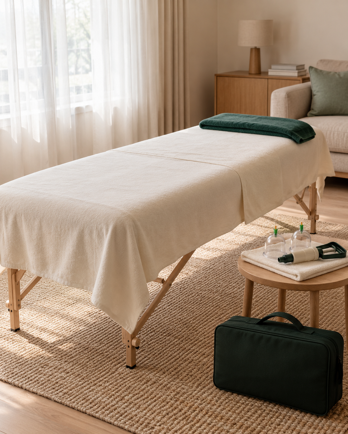 Préparation d’une séance de hijama à domicile à Toulouse
